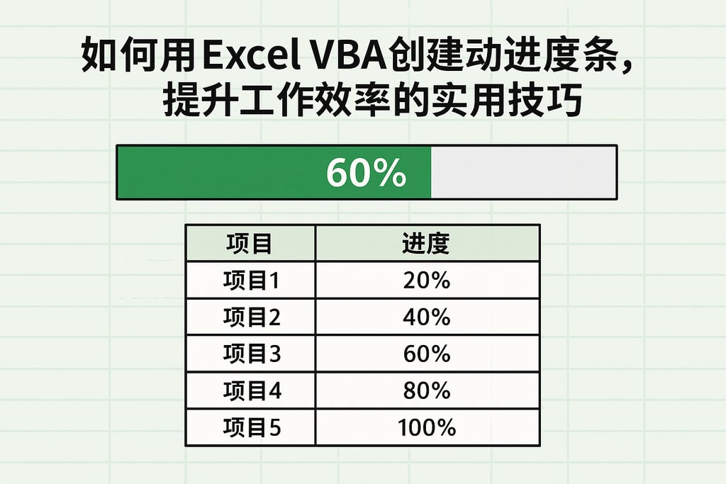 如何用Excel VBA创建动态进度条，提升工作效率的实用技巧